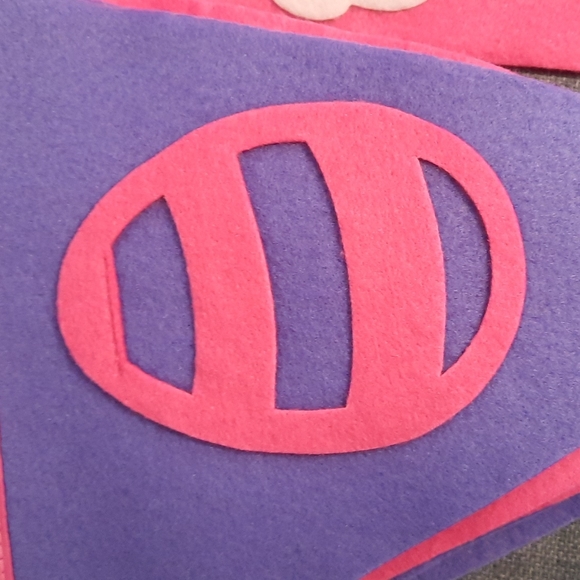 Felt Flag Banner Bunny Rabbit Easter Egg Purple Pink Fun Decoration Bright - Picture 4 of 5